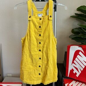 Yellow Corduroy Button-Down kids Dress by novogratz